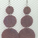 Grandes Boucles d’oreilles bulle bordeaux pailletté
