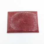 Porte-cartes Rouge imitation grain galuchat