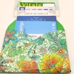 Porte-cartes Vert fleuri