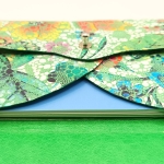 Porte-cartes Vert fleuri