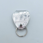 Étui à médiator Argent imitation crocodile