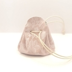 Grande bourse Rose clair Effet dentelle