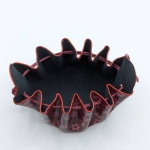 Grande bourse Rouge cerise Motif petites fleurs