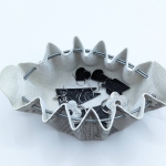 Grande bourse Gris clair Effet serpent