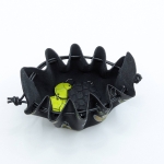 Petite bourse Noir A fleurs vertes