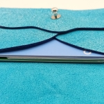 Porte-cartes Bleu velours pailleté