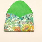Porte-cartes Vert fleuri