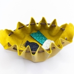 Grande bourse Jaune Grainé