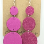 Grandes Boucles d’oreilles bulle rose perlé