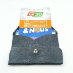 Porte-cartes Noir brut effet velours