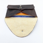 Porte-cartes Bordeaux très foncé imitation serpent