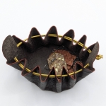 Grande bourse Marron foncé Imitation crocodile