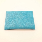 Porte-cartes Bleu velours pailleté