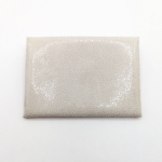 Porte-cartes Beige imitation grain galuchat