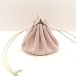 Grande bourse Rose clair Effet dentelle