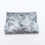 Porte-cartes Argent imitation serpent