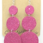 Grandes Boucles d’oreilles bulle rose perlé