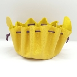 Grande bourse Jaune Grainé