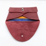 Porte-cartes Rouge imitation grain galuchat