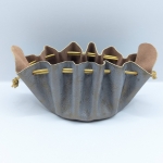 Grande bourse Mauve gris et doré