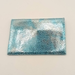 Porte-cartes Bleu craquelé argenté