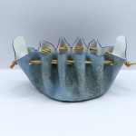 Grande bourse Bleu nuancé gris