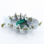 Petite bourse Blanc fleuri