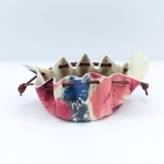 Petite bourse Crème A grosses fleurs