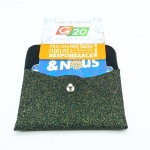 Porte-cartes Noir pailleté vert