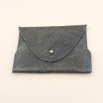 Porte-cartes Noir brut effet velours