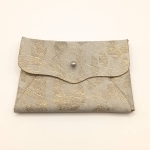 Porte-cartes Beige imitation léopard doré