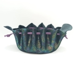 Grande bourse Violet et vert émeraude Métallisé