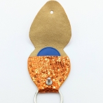 Étui à médiator Orange pailleté