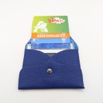 Porte-cartes Bleu roi grainé