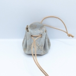 Petite bourse Beige Motif léopard doré