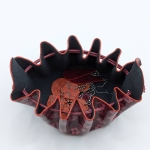 Grande bourse Rouge cerise Motif petites fleurs