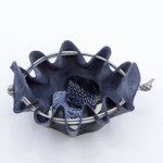 Petite bourse Bleu nuit Motif bulles