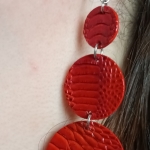 Grandes Boucles d’oreilles bulle bordeaux pailletté