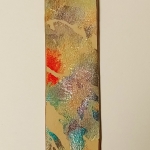 Marque-page camouflage irisé multicolore et beige