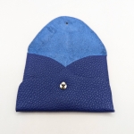 Porte-cartes Bleu roi grainé