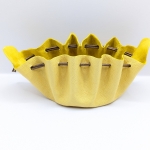 Grande bourse Jaune Grainé