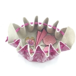 Grande bourse Rose foncé Motif petites fleurs