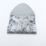 Porte-cartes Argent imitation serpent