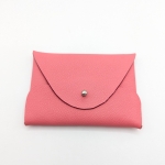 Porte-cartes Rose saumon grainé