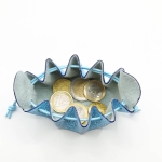 Petite bourse Bleu turquoise Métallisé froissé