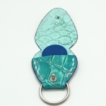 Étui à médiator Turquoise imitation crocodile