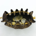 Grande bourse Doré Motif papillons