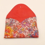 Porte-cartes Rouge fleuri