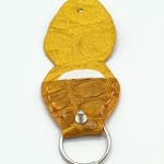 Étui à médiator Orange imitation crocodile