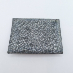 Porte-cartes Vert foncé pailleté argent